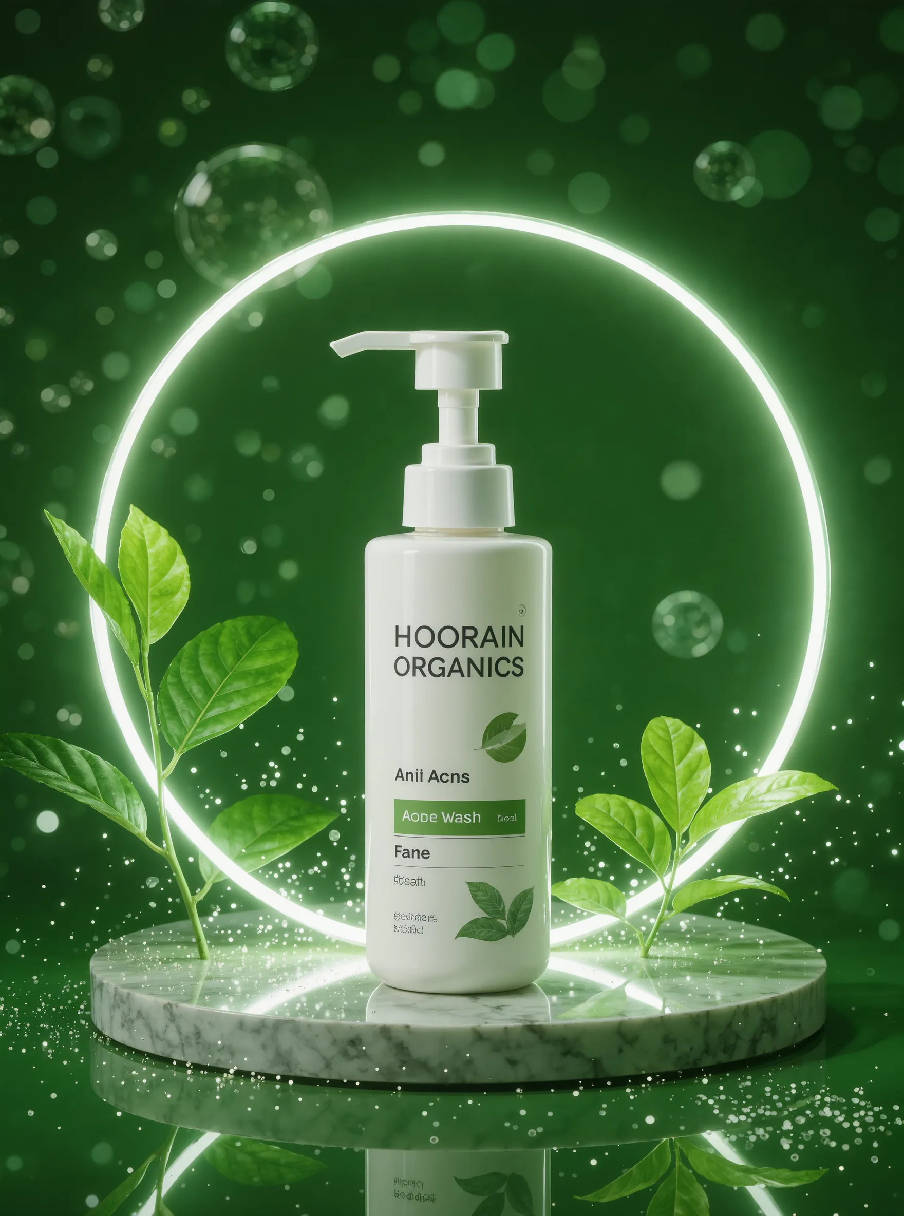 Hoorain Organics Anti Acne Face Wash — Fights Breakouts & Controls Oil, Halal