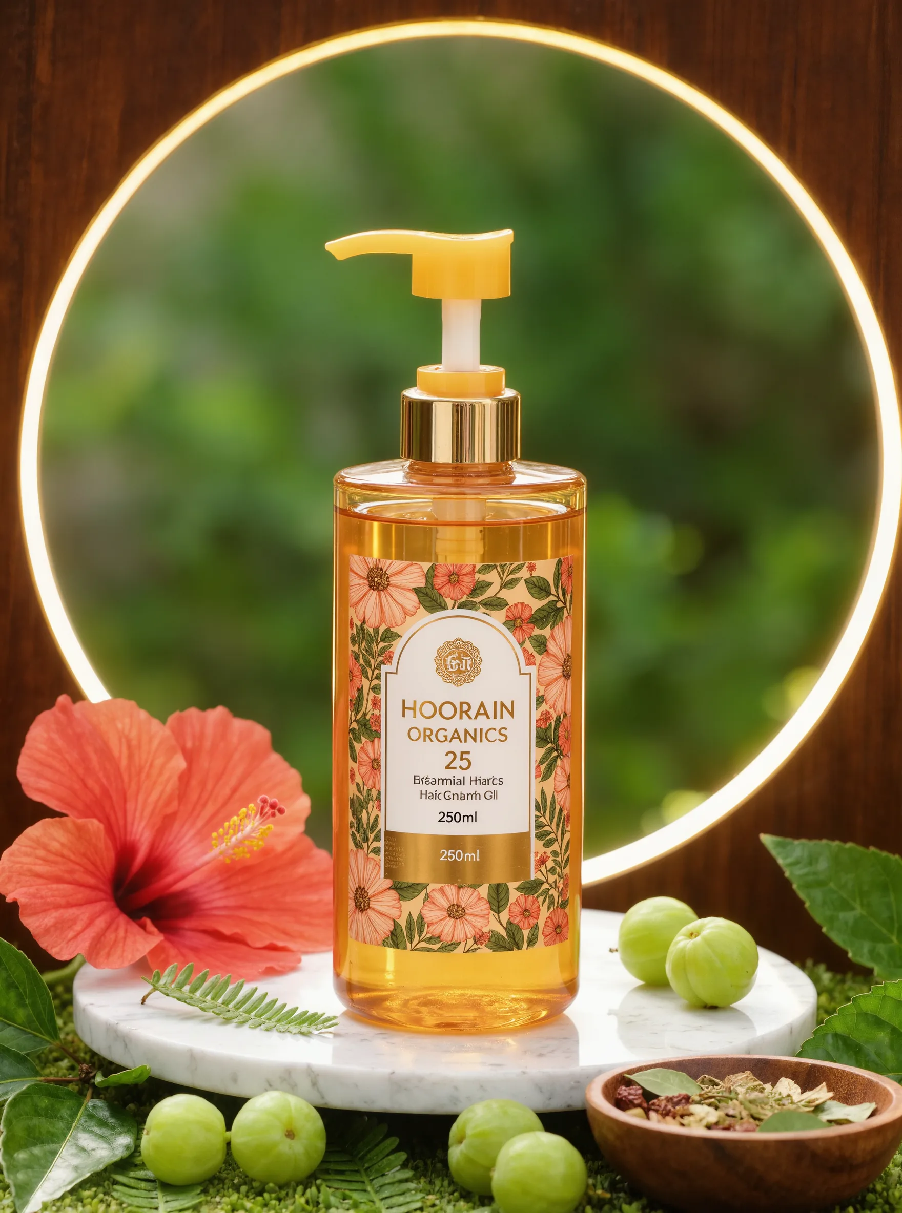 Hoorain Organics Hair Growth Oil 25 Herbs — 250ml, Best Value, Nourishes & Strengthens
